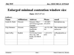 July 2015 doc IEEE 802 11 15914 r