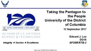 Taking the Pentagon to the People University of