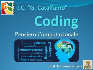 I C G Catalfamo Coding Pensiero Computazionale Prof