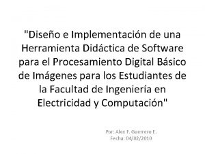 Diseo e Implementacin de una Herramienta Didctica de