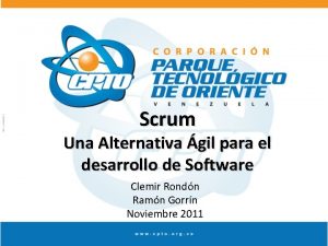 Scrum Una Alternativa gil para el desarrollo de