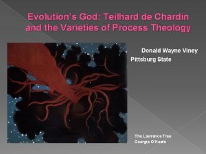 Evolutions God Teilhard de Chardin and the Varieties