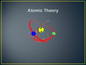 Atomic Theory Democritus 460 370 B C There