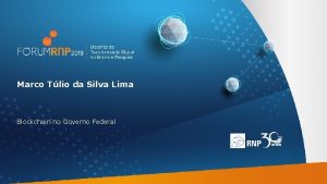 Marco Tlio da Silva Lima Blockchain no Governo