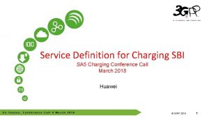 Service Definition for Charging SBI 3 GPP 2012