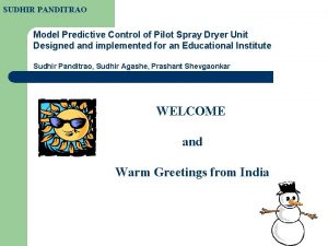 SUDHIR PANDITRAO Model Predictive Control of Pilot Spray