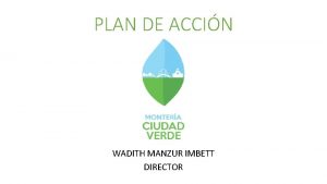 PLAN DE ACCIN WADITH MANZUR IMBETT DIRECTOR CIUDAD