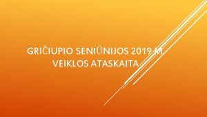 GRIIUPIO SENINIJOS 2019 M VEIKLOS ATASKAITA GRIIUPIO SENINIJOS