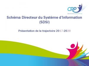 Schma Directeur du Systme dInformation SDSI Prsentation de