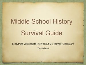 Middle School History Survival Guide Everything you need