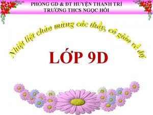 PHNG GD T HUYN THANH TR TRNG THCS