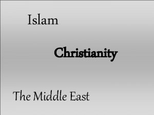 Islam Christianity The Middle East Iranian President Ahmadinejad