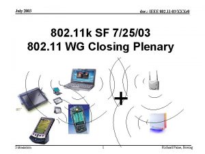 July 2003 doc IEEE 802 11 03XXXr 0