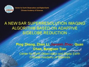 A NEW SAR SUPERRESOLUTION IMAGING ALGORITHM BASED ON