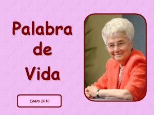 Palabra de Vida Enero 2010 l habitar con