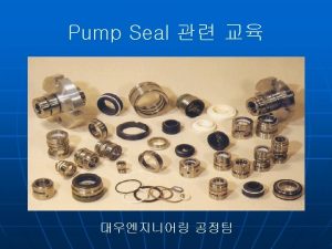 n n n n Pump Seal System Pump