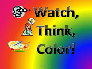 Watch Think Color A Morrison 2013 This activity