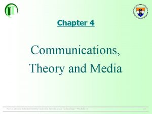 Chapter 4 Communications Theory and Media Postacademic Interuniversity