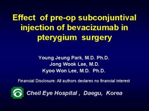 Effect of preop subconjuntival injection of bevacizumab in