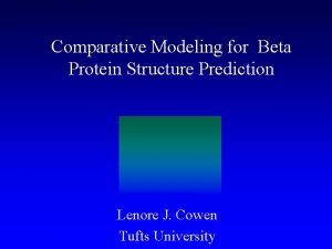 Comparative Modeling for Beta Protein Structure Prediction Lenore