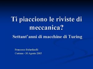 Ti piacciono le riviste di meccanica Settantanni di