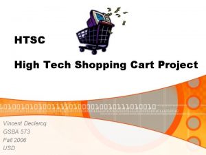 HTSC High Tech Shopping Cart Project Vincent Declercq