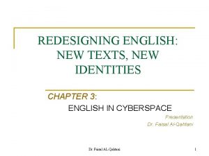 REDESIGNING ENGLISH NEW TEXTS NEW IDENTITIES CHAPTER 3
