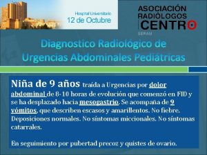 Diagnostico Radiolgico de Urgencias Abdominales Peditricas Nia de