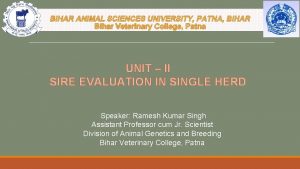 BIHAR ANIMAL SCIENCES UNIVERSITY PATNA BIHAR Bihar Veterinary