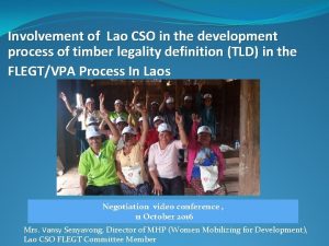 Involvement of Lao CSO in the development process