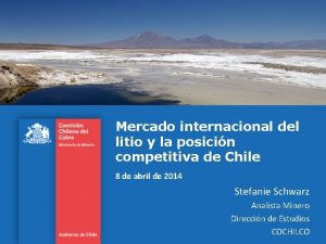 Mercado internacional del litio y la posicin competitiva