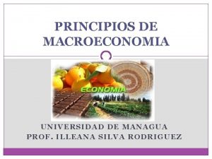 PRINCIPIOS DE MACROECONOMIA UNIVERSIDAD DE MANAGUA PROF ILLEANA