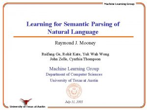 Machine Learning Group Learning for Semantic Parsing of