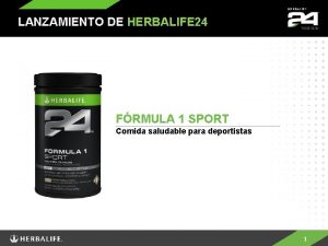 LANZAMIENTO DE HERBALIFE 24 FRMULA 1 SPORT Comida