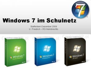 Windows 7 im Schulnetz U Friedrich c 2009