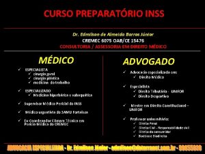 CURSO PREPARATRIO INSS Dr Edmilson de Almeida Barros
