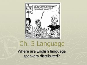 Ch 5 Language Where are English language speakers