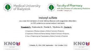 Indoxyl sulfate as a new link between chronic