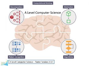 A Level Computer Science Taster Session 2020 A