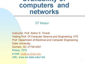 availability of computers and networks IIT Kanpur Instructor