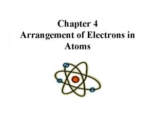 Chapter 4 Arrangement of Electrons in Atoms Light