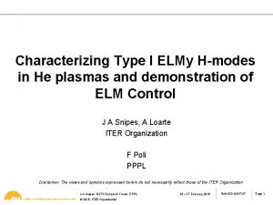 Characterizing Type I ELMy Hmodes in He plasmas