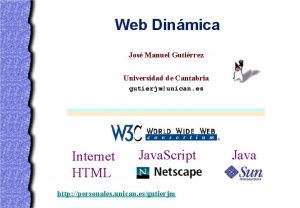 Web Dinmica Jos Manuel Gutirrez Universidad de Cantabria