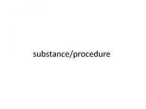 substanceprocedure A NY state court wants to know