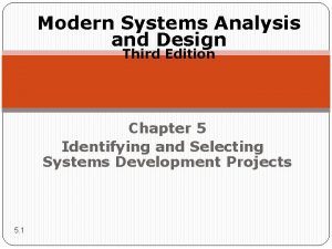 Modern Systems Analysis and Design Third Edition Chapter