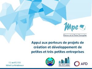 Appui aux porteurs de projets de cration et