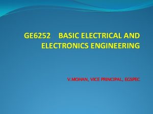 GE 6252 BASIC ELECTRICAL AND ELECTRONICS ENGINEERING V