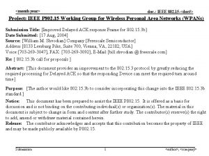 month year doc IEEE 802 15 doc Project