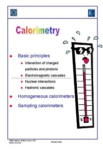 u Basic principles n Interaction of charged particles