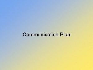 Communication Plan Communication and Purchase Process Sales Promotion